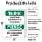 Signmission Safety Culture Sign, 12 in Width, Aluminum, Rectangle, Bilingual OS-2PACK-TS-A-1218-L-11866 - alternate 2